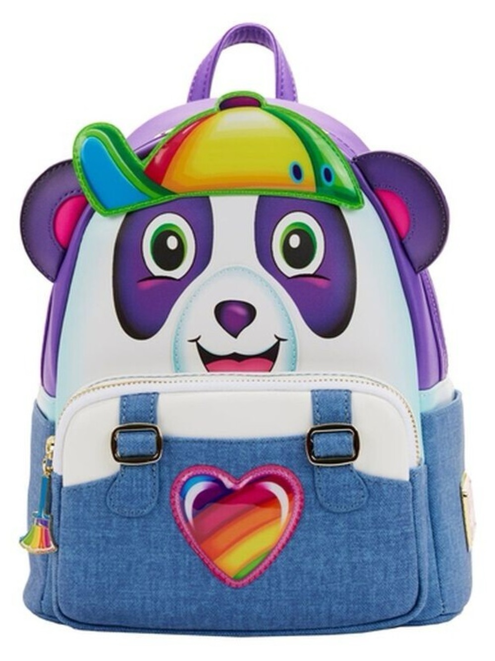 Lisa Frank Purple Panda Rainbow Hat Mini Backpack - Picture 2 of 12
